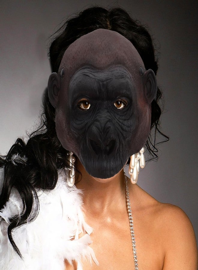 HOLIDYOYO Gorilla Mask,Realistic Monkey Mask Orangutan Chimp Gorilla Animal Chimp Masquerade Halloween Carnival Party Costume Prop - Image 5